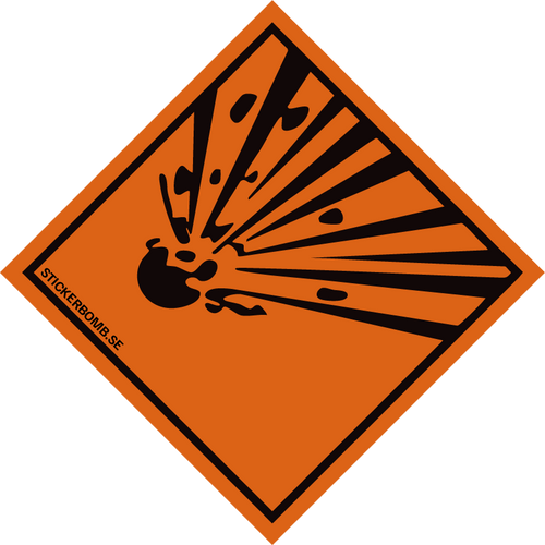 Explosive Orange - 5 x 5 cm