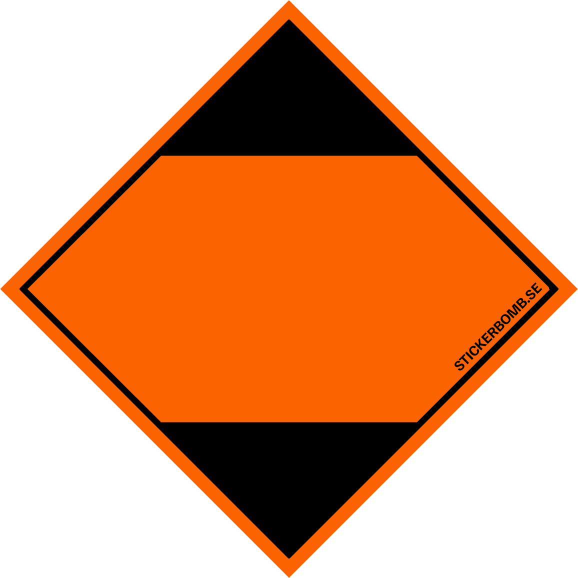 Hazard Orange - 5 x 5 cm